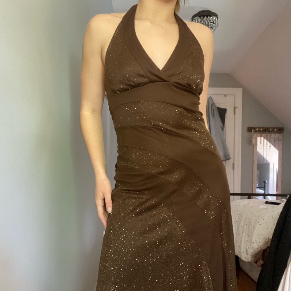 BCX brown 90s/Y2k midi dress